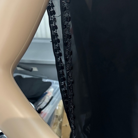 NWT Scarlett Black Flowing Midi Dress with side sequin accents size 8 - Picture 6 of 10